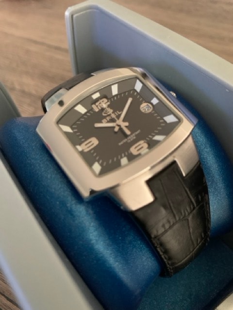 Breil - Square wristwatch with leather strap